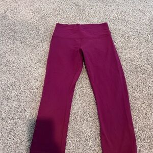 lululemon athletica Womens Burgundy Leggings 8